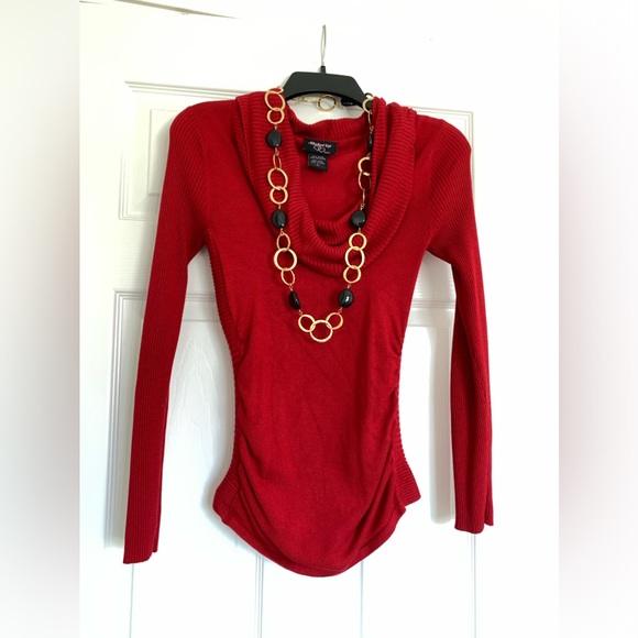 πHost Pickπ Vintage Gold w/ black stone Statement Necklace NWT - Picture 13 of 14